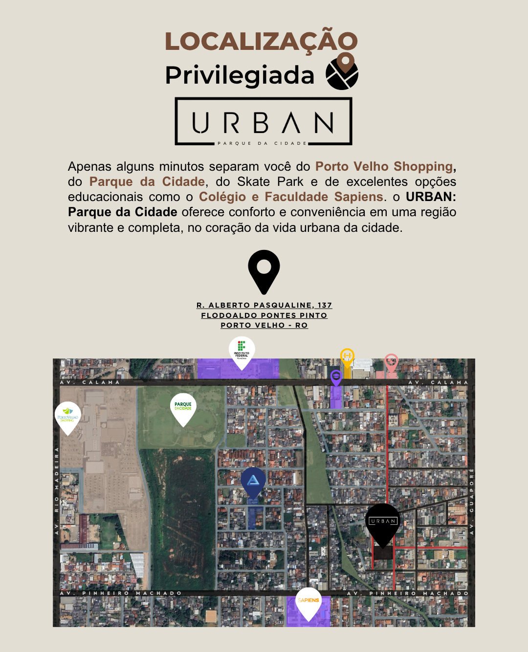 Mapa satélite com proximidades do empreendimento